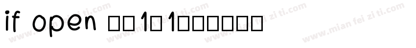 if open 粉圓1.1字体转换